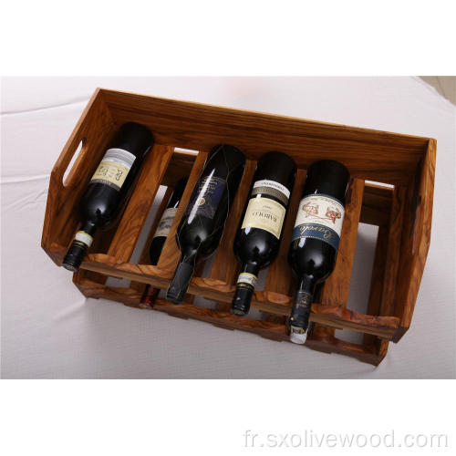 Casier à vin en bois d&#39;olivier de haute qualité